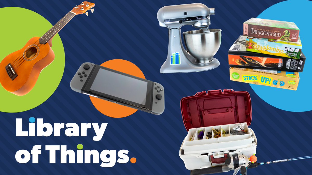 When we say the library is more than books—we mean it! Musical instruments, board games, wifi hotspots, Nintendo Switch, fishing poles and tackle boxes, bakeware and more all available for checkout.😮christiancountylibrary.org/things