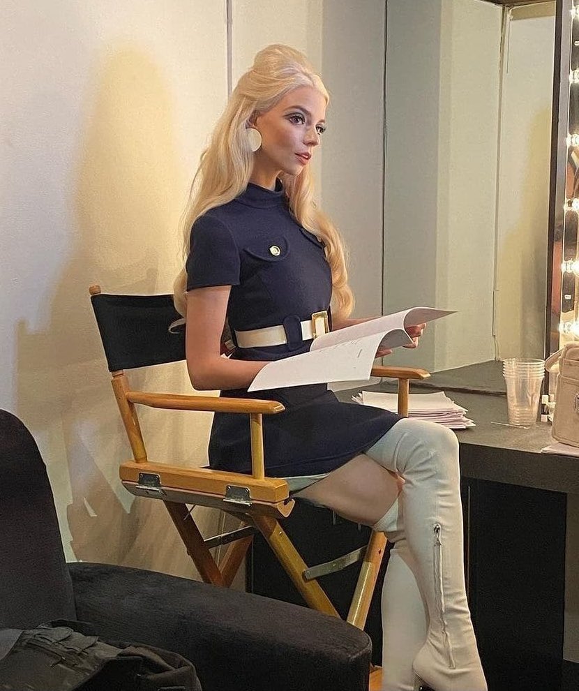 anyastappen's tweet image. the barbiefication of anya taylor-joy