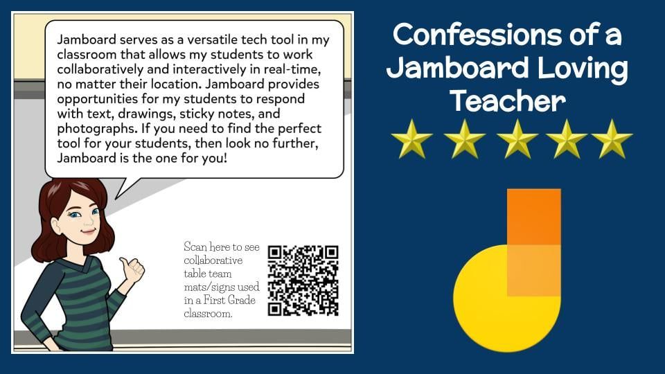 Click on this #edtech review of Jamboard to find out why #hcspdl teacher, <a href="/teresa_elswick/">Teresa H. Elswick</a> of <a href="/BurgessSchool/">Burgess Elementary School</a>,thinks it deserves FIVE STARS! #hcsinfluencers #elementuesdays #besplc
