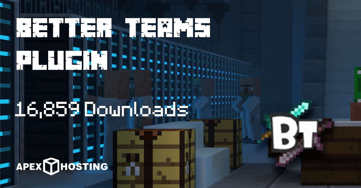 apexhosting's tweet image. If you’ve ever wanted to experience team gameplay on your Server with Team Rank, Team Home, Team Bank, and Team Chat.. Then you should definitely check out this plugin 😌

spigotmc.org/resources/bett…
#Minecraft #MinecraftPlugin #ApexHosting