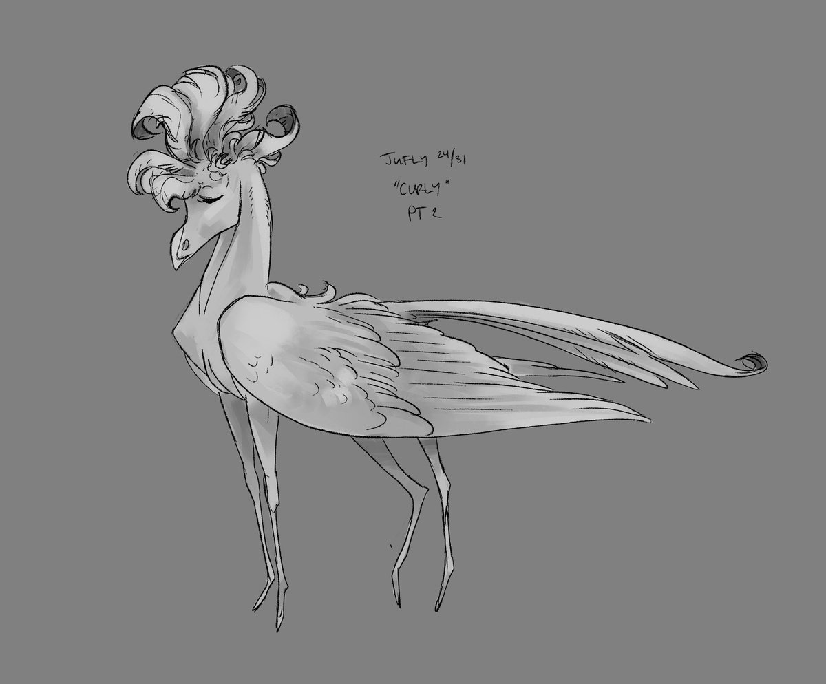 BarnLarn's tweet photo. #Jufly day 24 - Curly

Fancy pegasi of all classes have been bred throughout the years, but the curly variety is the most popular. These pegasi are rarely flown, instead more favored as high-class driving pegasi. They require SO MUCH grooming. It's unreal. https://t.co/TEWNEGsMAO