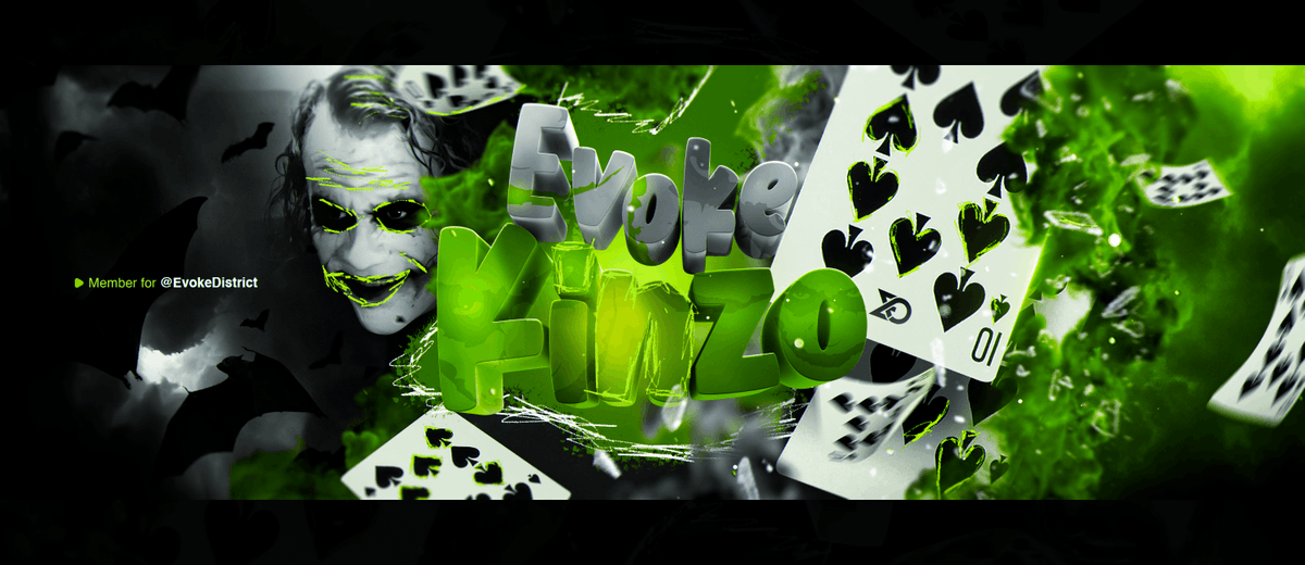 Twitter Header for @EvokeKinzo 🃏
Rt's and Likes are Appreciated! 
Portfolio: Behance.net/MindOfMynz