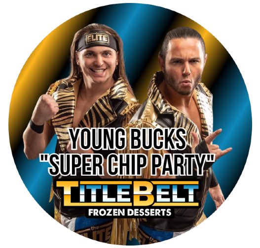 Next week in CHARLOTTE NORTH CAROLINA the #youngbucks are getting their own ice cream flavor. Super chip party is a funfetti base with chocolate chips! <a href="/AEW/">All Elite Wrestling</a>