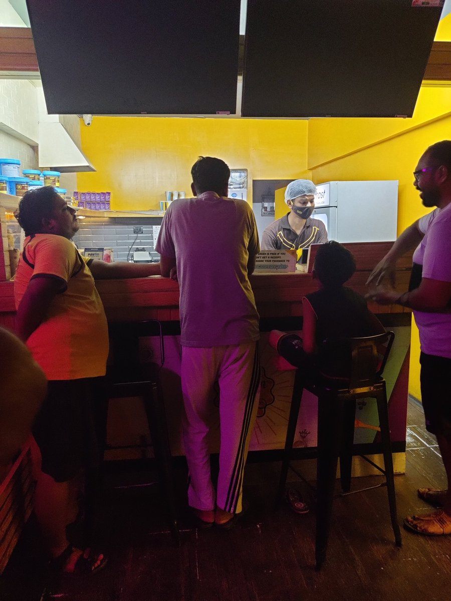 Jyotsna_Bhatia's tweet photo. @belgianwaffleco this is the kind of covid safety being followed at your stores. People are without masks, they sneezed near the counter where food is being prepared and your service provider doesn't care. @GujaratPolice @AmdavadAMC https://t.co/xNtVN7feNR
