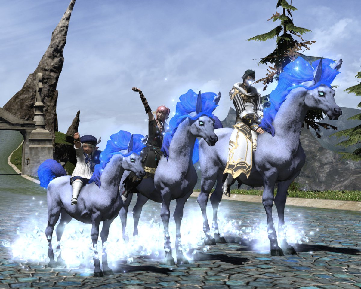 fashion_dropout's tweet photo. THREE PONIES?!?! ❄️❄️#ffxiv #gposers #shivapony #smallmediumlarge https://t.co/HHxo518lf2
