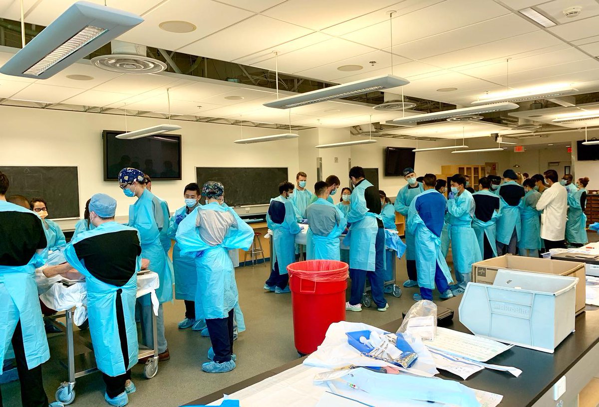 emriverside1's tweet photo. 🦴🫁🫀Cadaver lab for EM procedure practice💉 grateful to these generous cadaver donors for helping us become better physicians! #thoracotomy #pigtailcatheter #chesttubes #clamshellthoracotomy #pericardiocentesis #cardiacpacing #EZIO #intubation #emergencymedicine #emresidency https://t.co/YBTouD28v4