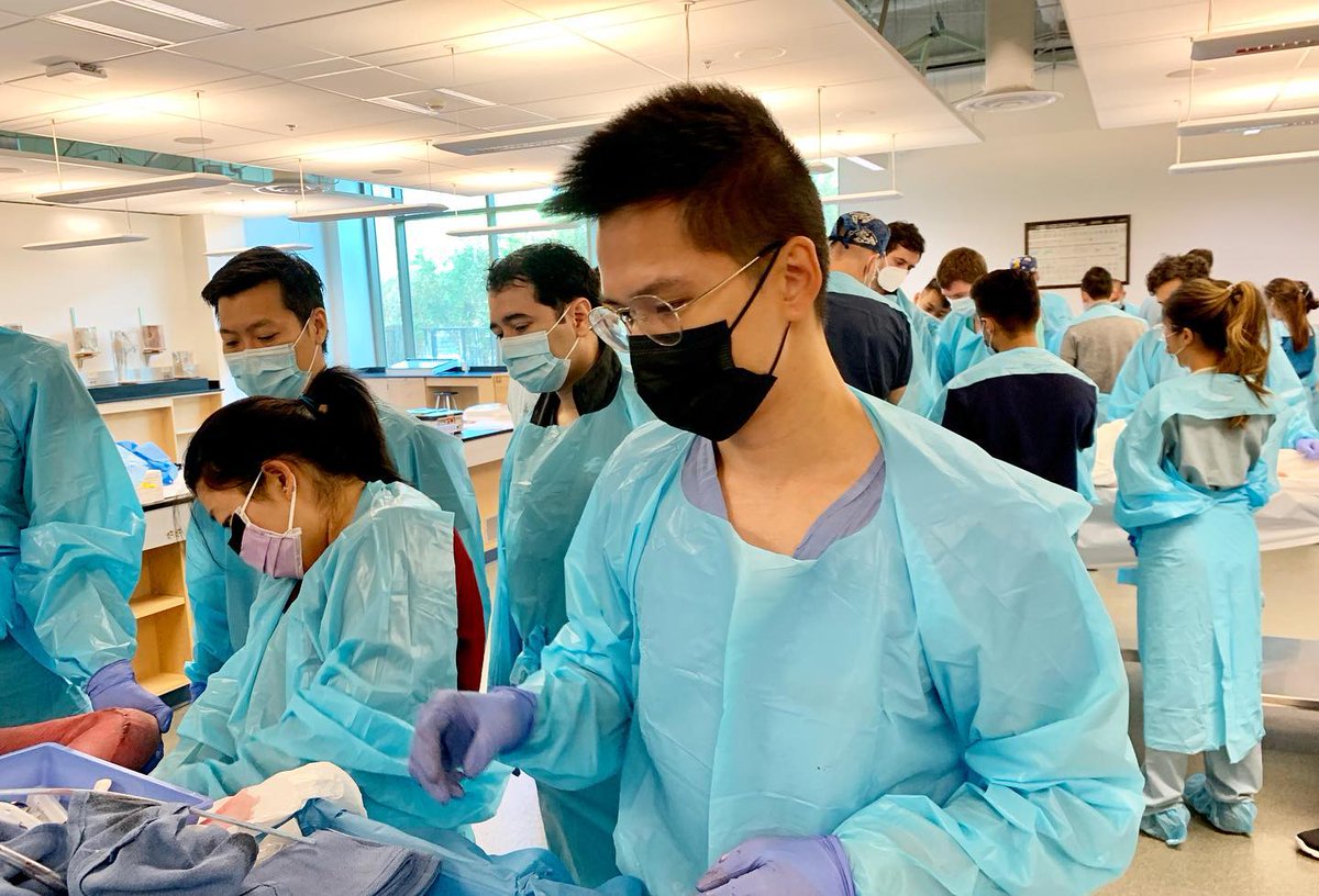 emriverside1's tweet photo. 🦴🫁🫀Cadaver lab for EM procedure practice💉 grateful to these generous cadaver donors for helping us become better physicians! #thoracotomy #pigtailcatheter #chesttubes #clamshellthoracotomy #pericardiocentesis #cardiacpacing #EZIO #intubation #emergencymedicine #emresidency https://t.co/YBTouD28v4