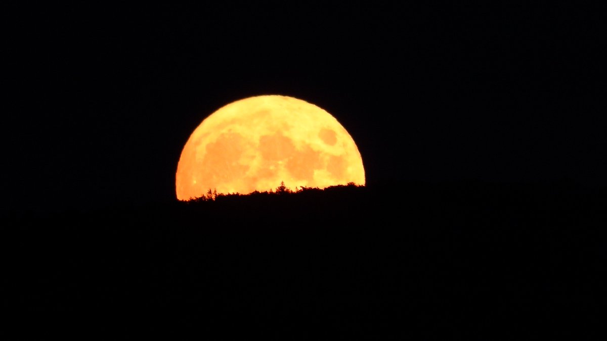 DaveAtCOGS's tweet photo. A couple of #FullRes images of last night's #FullMoon near #Bridgetown, #NovaScotia. #FujiFilm #FinePix (on tripod) https://t.co/gO2j2MghnS