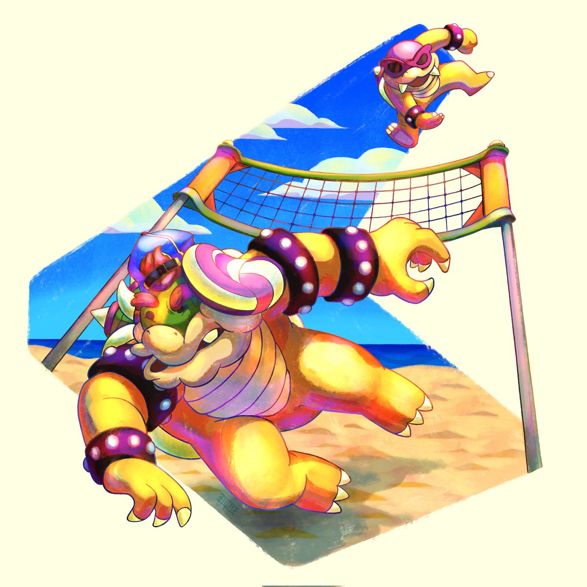 According to Roy, there's one move and ONLY one move in beach volleyball 
#summerofbowser #supermario #supermariobros #bowser #volleyball #beachvolleyball #roykoopa #dad #summer #summervibes
