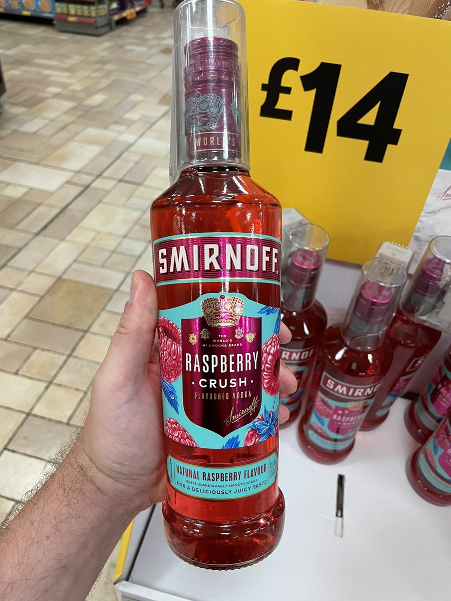 All_Things_New_'s tweet photo. Smirnoff Raspberry Crush! ๐ At Morrisons @SmirnoffEurope #smirnoff #raspberrycrush #raspberry #raspberryvodka #vodka #infusedvodka #wellthisisnew https://t.co/ZVQH2EFMvm