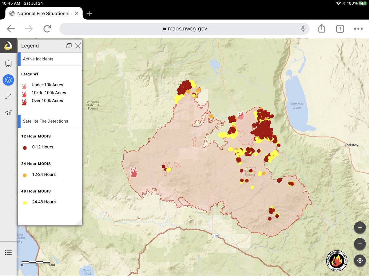RSFireNerd's tweet photo. π₯ The #BootlegFire in #KlamathCounty, Oregon is estimated to be 400,389 acres and is 42% contained.
#Wildfire #ORfire #ORwx #MODIS #VIIRS
#EnterpriseGeospatialPortal (powered by #Intterra) https://t.co/608T7dJ9Lu