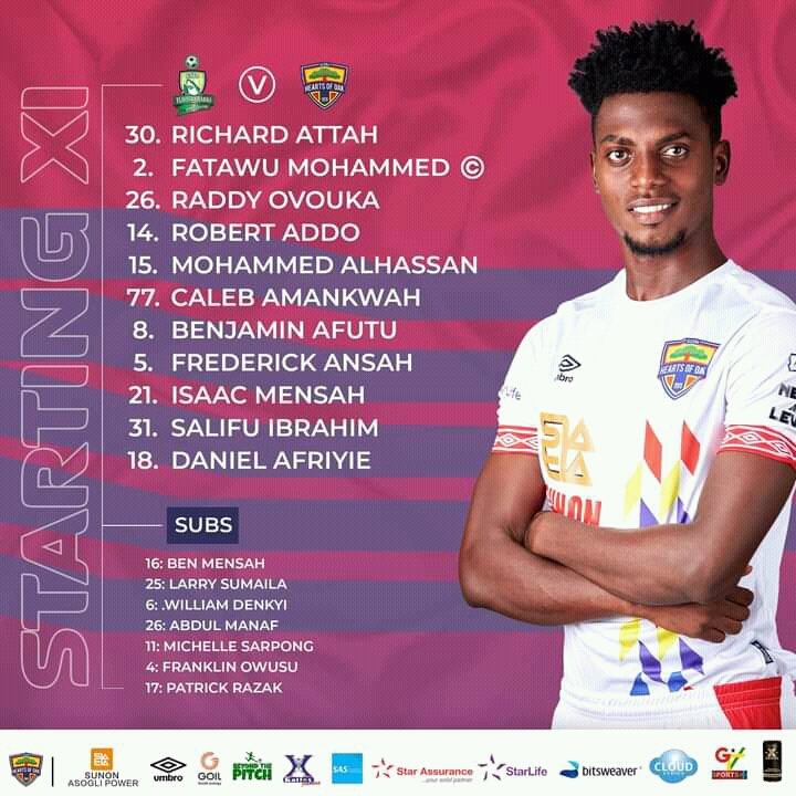 PhobiaSportsNe2's tweet photo. Hearts of oak line up against Sharks in MTN FA Cup https://t.co/yD8jOXzGtZ