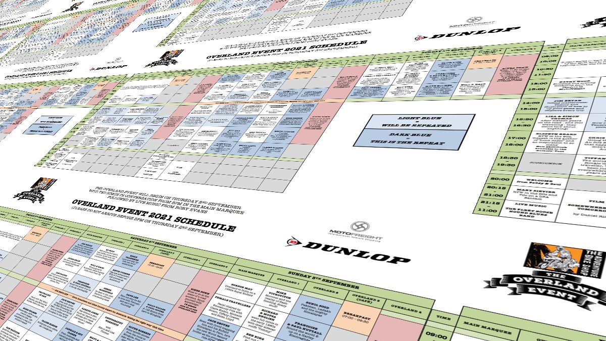 OverlandEvent's tweet image. The moment you’ve been waiting for… the schedule for this September’s #OverlandEvent2021 is now available to download 👇

overlandevent.com/post/the-sched…