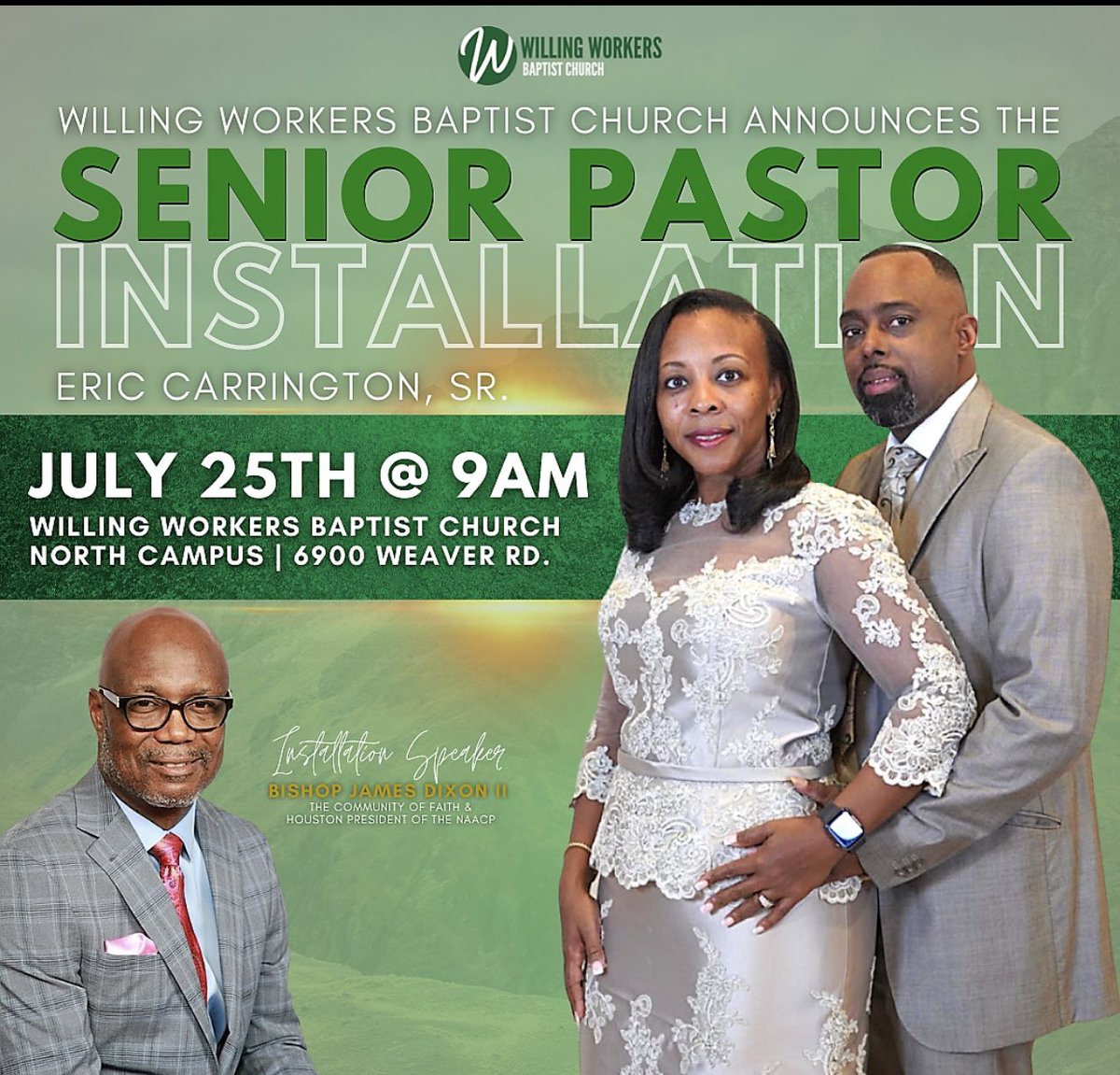 ericcarrington's tweet photo. Back in March 2021  I was appointed Senior Pastor of @Willing_Workers north &amp; south location on 7.25.21 will be the official installation service at 9am at our north campus. I’m honored to serve &amp; to do what God has prepared for me to do in this season.The best is yet to come… https://t.co/Xt36Z3G4xx
