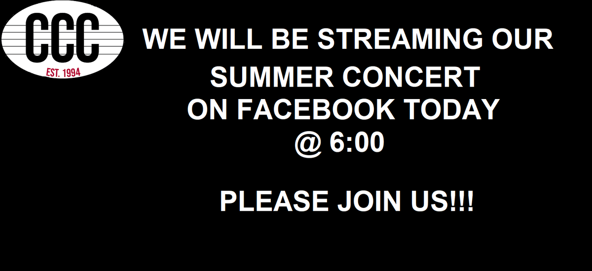 Our Summer Concert is tonight, and although we have limited capacity, we will be live streaming @ 6:00!!  Join us online and tell all of your friends. The children are so excited to put on a show again!!!