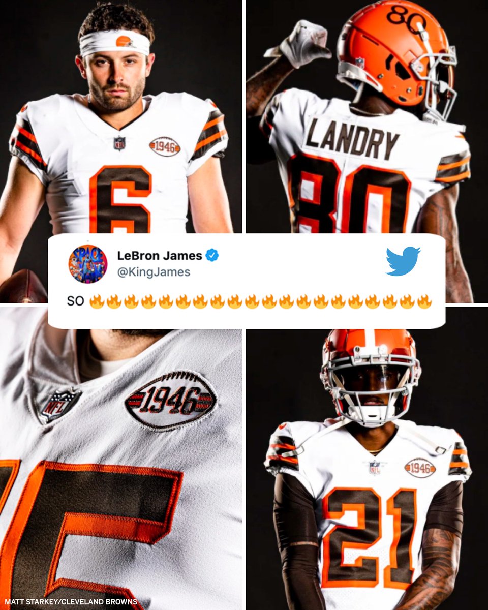 SportsCenter on X: 'The @Browns revealed their 75th anniversary uniforms,  and they got the @KingJames approval ✓  / X