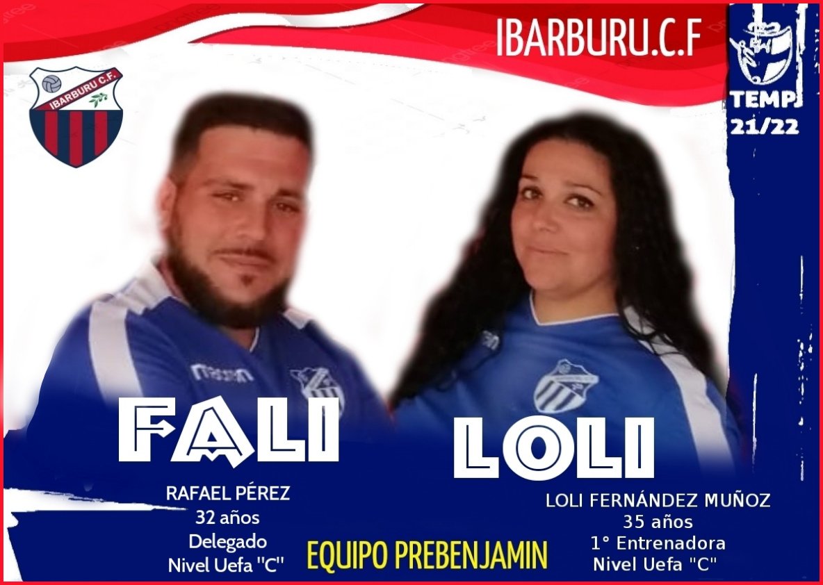 🔴🔵 FÚTBOL BASE🔴🔵
FALI PÉREZ y LOLI FERNÁNDEZ serán los encargados de dirigir al prebenjamin de 4° Andaluza
Os deseamos toda la suerte y que  seáis capaz de transmitir a esos pequeños los valores⚽
#prebenjamin
#Lafactoriadelburu
#todosumamos
#elcorazondelbarriodesde1973