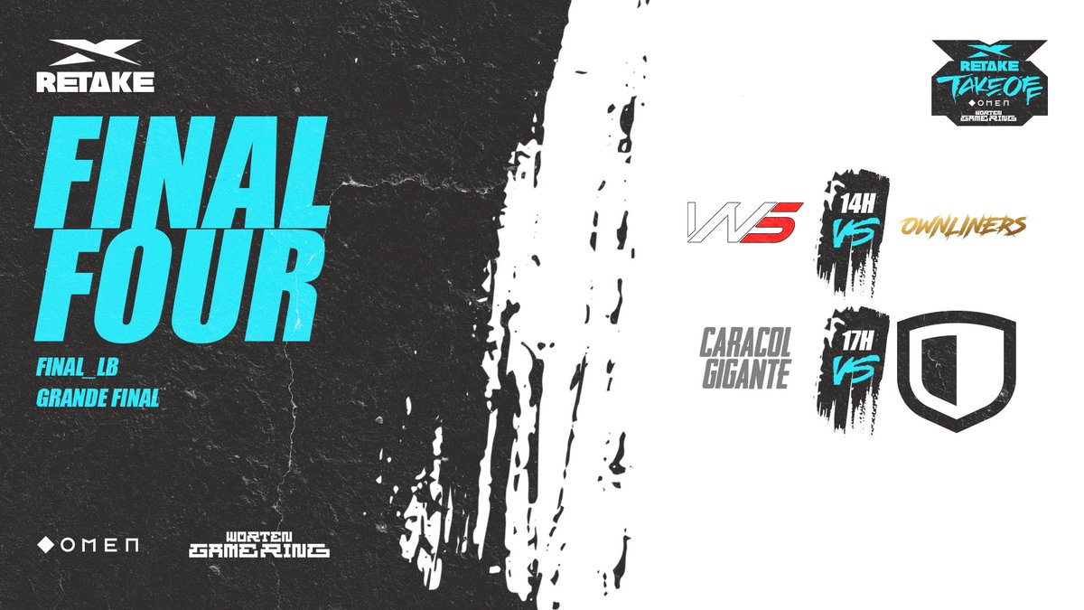 letsRETAKE's tweet photo. O último dia do @OMENbyHP @WortenGameRing_ Retake Takeoff é já amanhã 🔥 Ttrês equipas; Um vencedor: Quem irá ser o campeão da Taça do 𝗢𝗠𝗘𝗡 𝗪𝗚𝗥 𝗥𝗘𝗧𝗔𝗞𝗘? 🤔

🏆 Final_LB
👉 @WSESPORTSPT 🆚 #OWNLINERS 👈
🕐 14H

🏆 Grande Final
👉 ".@_ 🆚 Vencedor Final_LB 👈
🕐 17H https://t.co/0q8XC06E9d