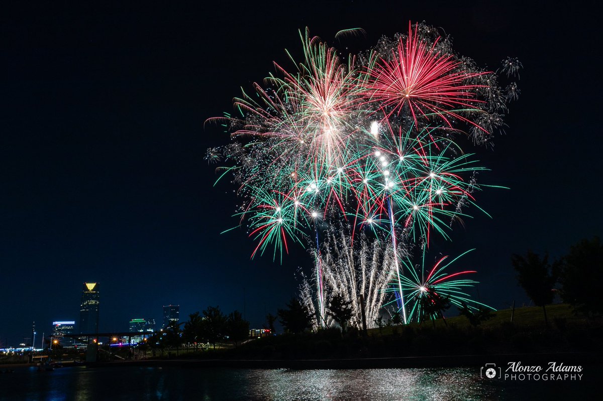 A_AdamsPhoto's tweet photo. Fun evening yesterday at @RiversportOKC 2021 Tokyo Olympic Opening Ceremony watch party. Great fireworks ended the evening. Here are a few shot I captured. @davidfholt @arcpyro @cityofokc #fireworks #firework https://t.co/IXLed4WBSR