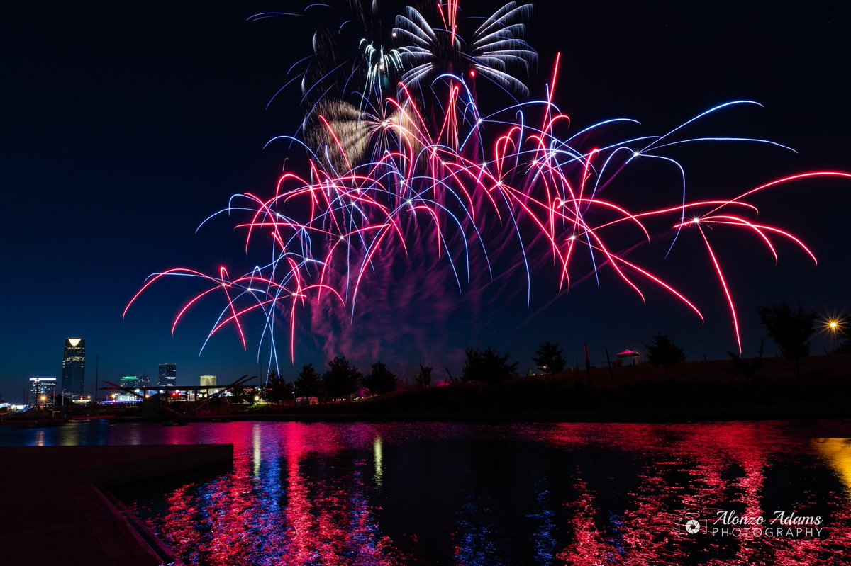 A_AdamsPhoto's tweet photo. Fun evening yesterday at @RiversportOKC 2021 Tokyo Olympic Opening Ceremony watch party. Great fireworks ended the evening. Here are a few shot I captured. @davidfholt @arcpyro @cityofokc #fireworks #firework https://t.co/IXLed4WBSR