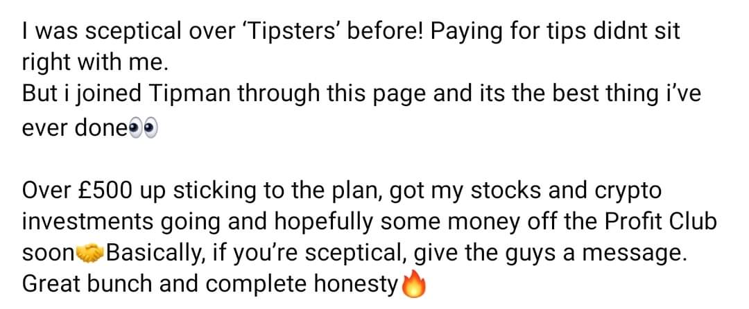 TipMan_Crypto's tweet photo. Wanted to share this as it epitomises what you can do with tipman if you stick to the staking plan and explore everything tipman offers l.
Credit to this guy hope it continues.
You can join this guy and enjoy 50% off your first month.
#tipman #GamblingTwitter #bettingtips https://t.co/bhyAGI31nA