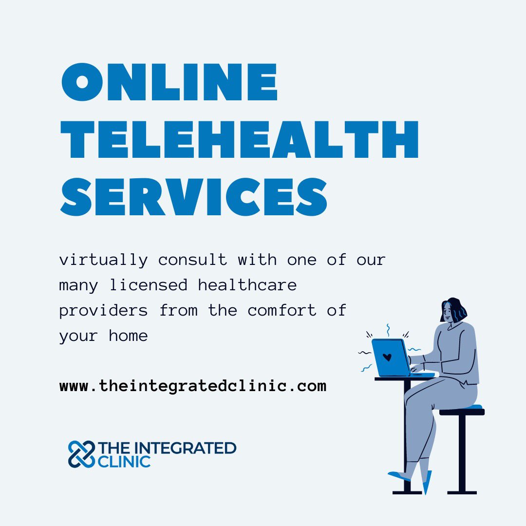 TIntegratedC's tweet photo. Our healthcare providers are dedicated to caring for our clients, regardless of whether it’s an in-person or online consultation! Call us to schedule an appointment and visit our website for more information. https://t.co/UjQCFoZmvO