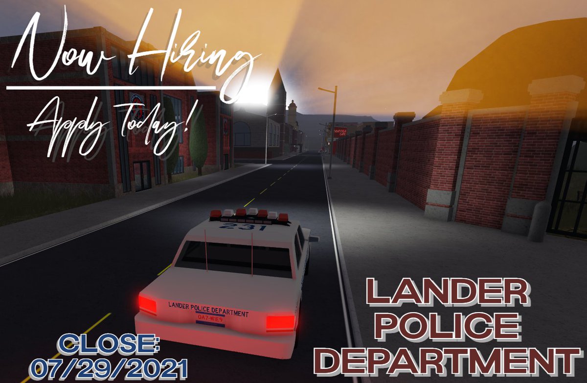 LanderPolice's tweet image. The Lander Police Department is Now Hiring! Apply today under the Department Discord Server!

Server Invite: X55hdmn