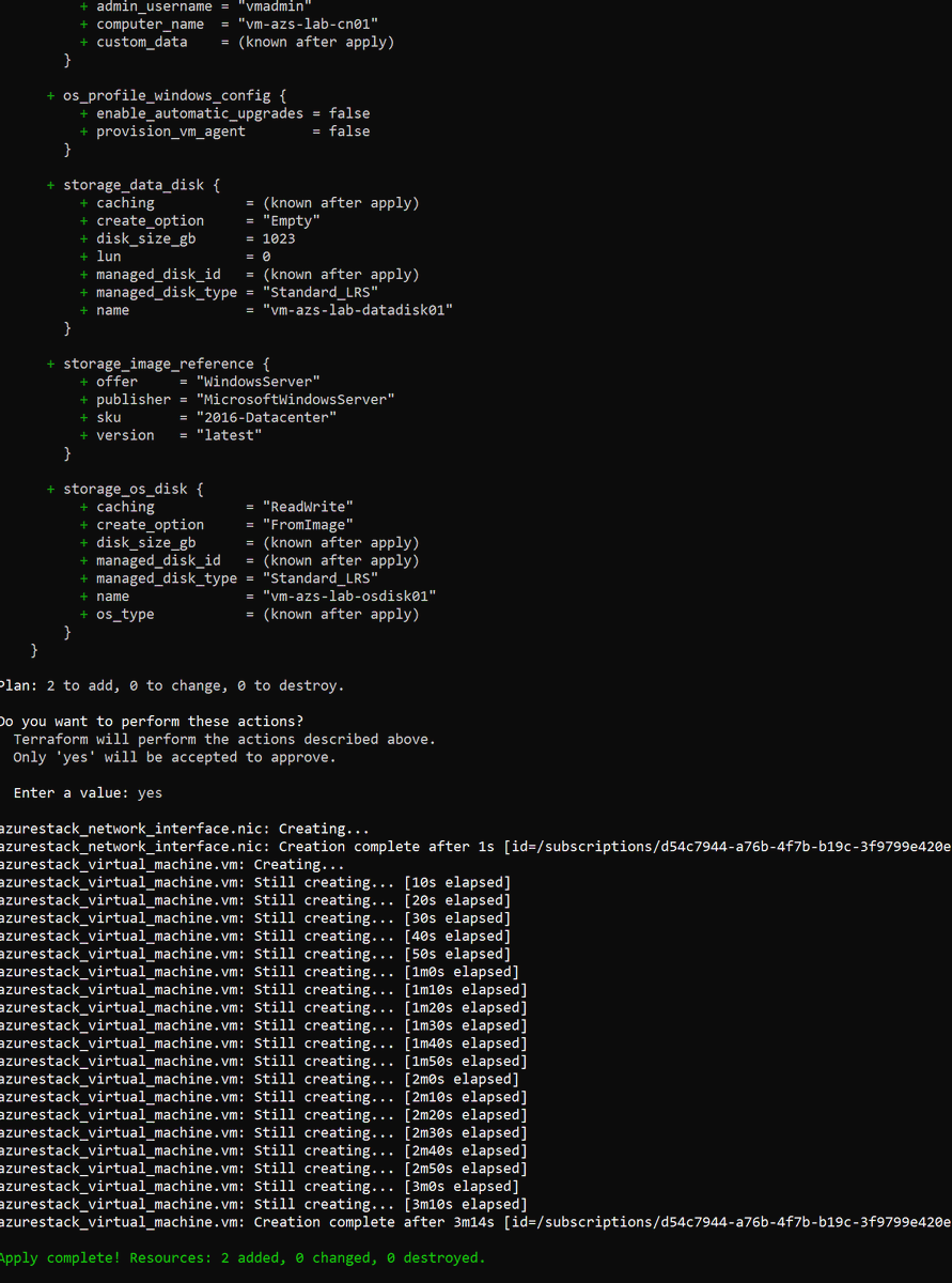 For those who are using #terraform with #AzureStackHub as Backend for the State file. This isn't working. I debugged and compiled it as a bugfixed version 1.10-DEV which can connect just fine to an Azure Stack Hub Storage Account. You can get it here: bordonaroit-my.sharepoint.com/:u:/g/personal…