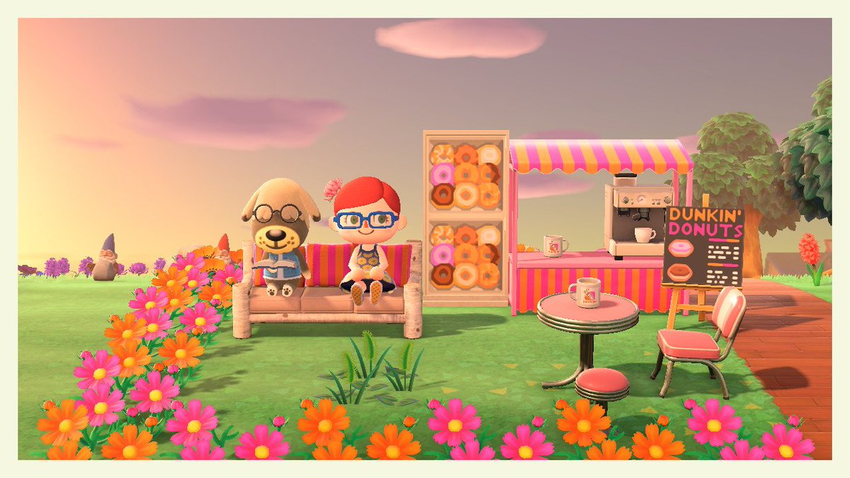 lmurdock's tweet photo. My island runs on Dunkin. #Dunkin #AnimalCrossingNewHorizons #acnhinspo #ACNH #ACNHDesign https://t.co/dFX373zRIr