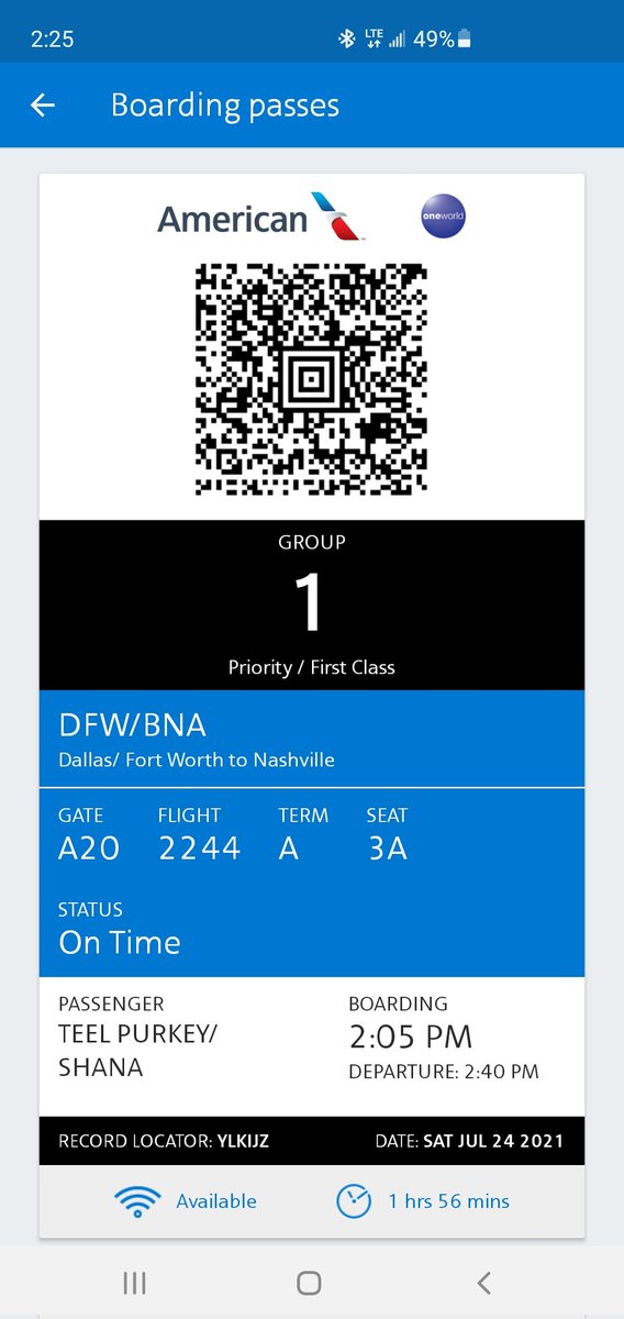 ShanaPurkey's tweet photo. @AmericanAir Even better....now I've missed my flight be you had the wrong gate listed on your app. Get it together! https://t.co/cqx4fSbENZ