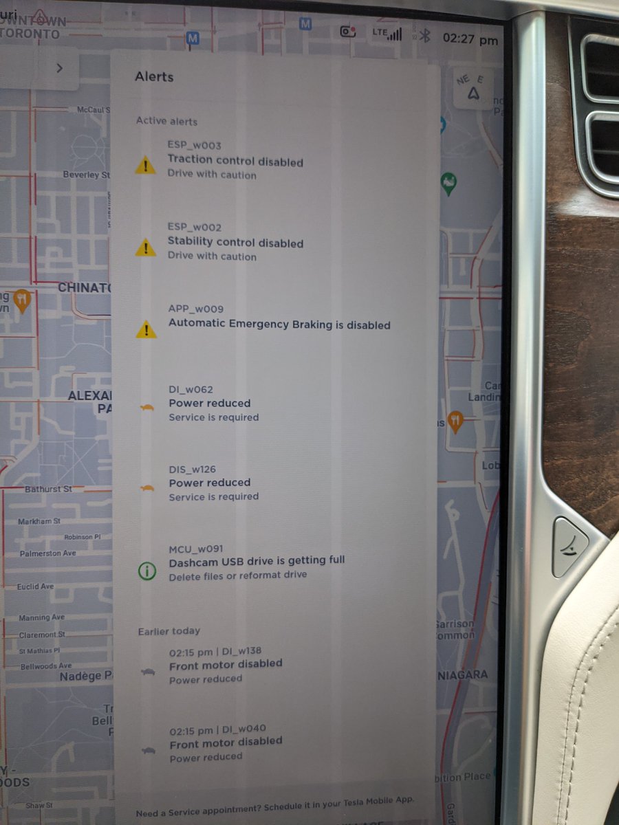 Woa.  What's going on here?  
<a href="/Tesla/">Tesla</a> 

Random malfunctions while driving. Car barely drivable. Is this common?