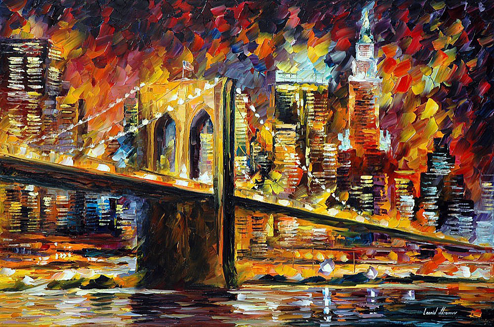 SammersDoc's tweet image. BROOKLYN BRIDGE — PALETTE KNIFE Oil Painting On Canvas By Leonid Afremov afremov.com/brooklyn-bridg…