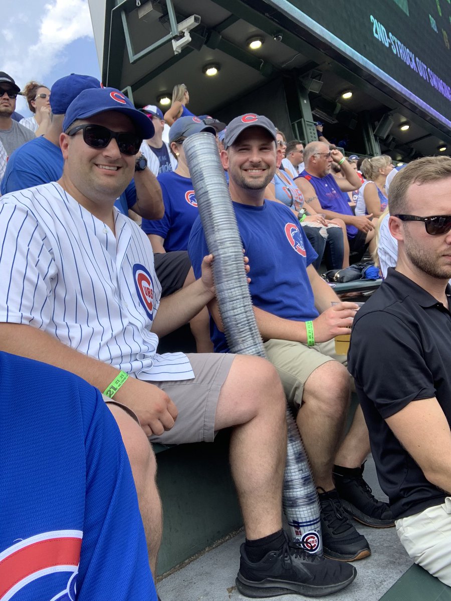 TruWarier7's tweet photo. Started the snake in Wrigley bleachers  today @BarstoolBigCat https://t.co/19OkkXHaTQ