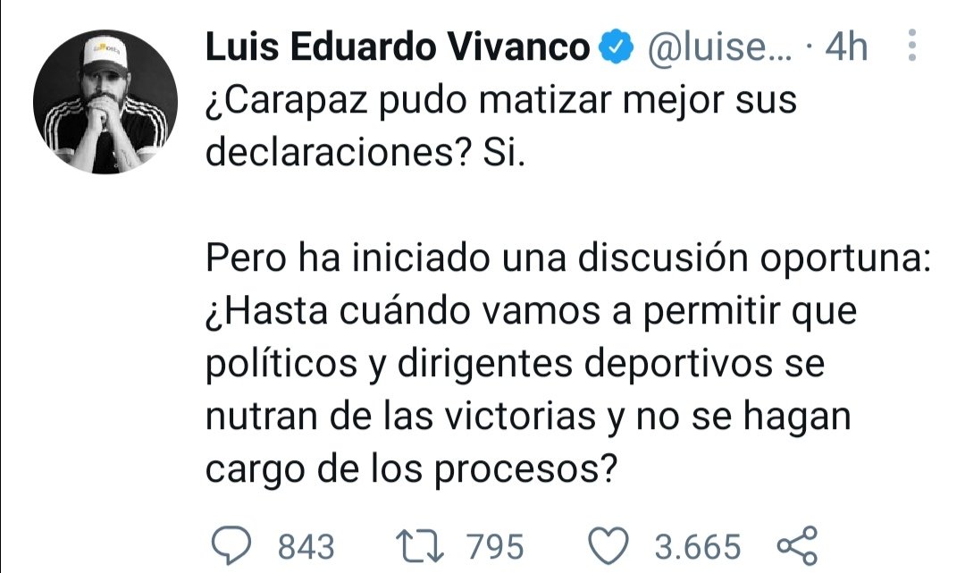 FelipeMCruz7's tweet photo. Ah caray. Vaya viendo quien pide que "matice" sus declaraciones. Carapaz dijo una verdad inobjetable y se entiende su sentir. Que el #MijinDeOro disfrute con quien él quiera. #RichardCarapaz https://t.co/UDatbQjbCD