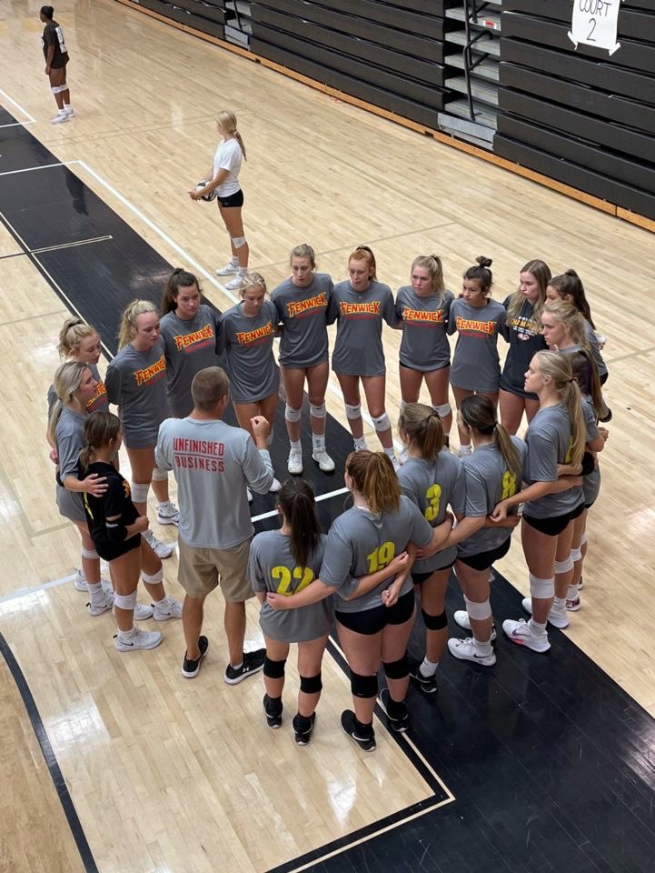 Varsity girls working hard at the Battle in the Ville!