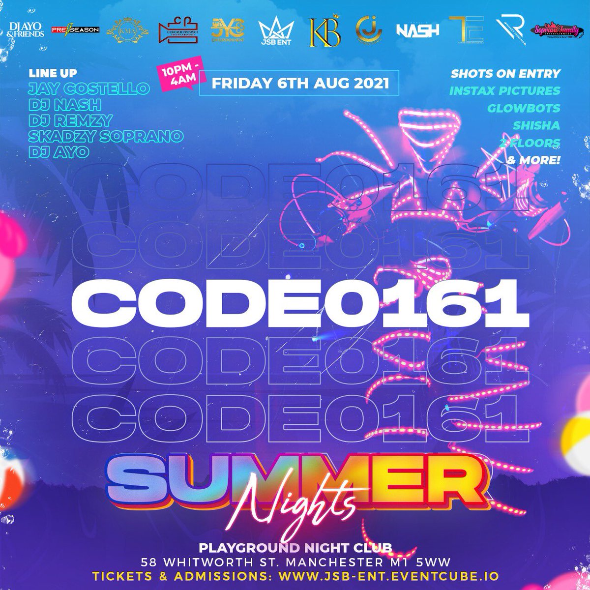 CPEnt2's tweet photo. 🚨🚨🚨2 WEEKS TO GO🚨🚨🚨

#Code0161 draws near and tickets are going FAST 💨

(Tables are also available for all you big spenders 💰💸🤑)
 
- Biggest freedom party 🆓️
- Discount entry for Ladies 💃🏾
- Shots on entry 🍾🥂

AND MORE 😱…

Ticket link: https://t.co/hr7VqvE6ir https://t.co/AIAAGe6Nnp