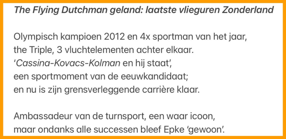 Ode aan @epkez #TeamNL 🧡🇾🇪