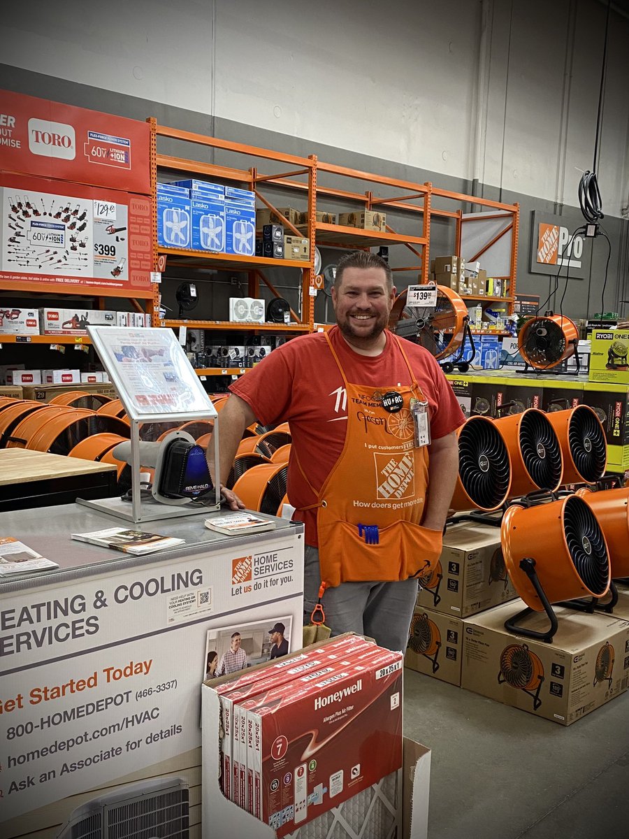 It’s 🔥🔥HOT🔥🔥 out here in TX. we have lot’s of fans to help but what you really need is a properly working HVAC system to keep you 🧊🧊COOL🧊🧊 and comfortable! Come see Jason at Home Depot #6548 to get set up for tune up, repair or replacement! #badger949 <a href="/Penn_DSM/">Judy Penn</a> <a href="/Jas110882/">Jeff sparks</a>