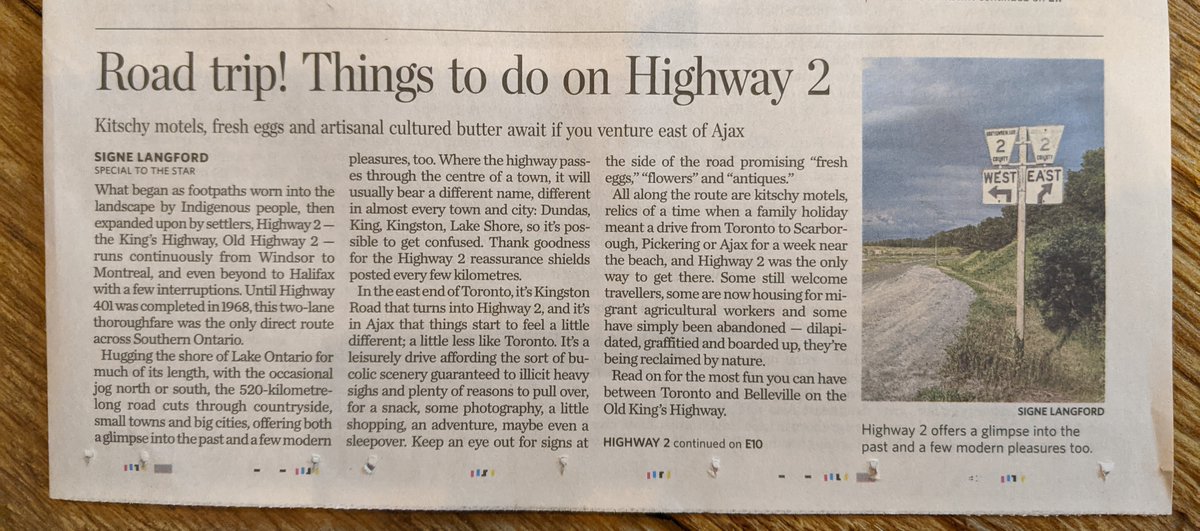sigster64's tweet photo. Grab a copy of today's @TorontoStar @TorontoStarLife &amp; read my piece all about Things to do on Hyw 2. @NorthumberlandT @dancingbeehoney @TyendinagaCaves @porthopeontario @loftybutterco @PicovsTackShop @AlgomaOrchards @ontarioapples @OntarioCulinary #Staycation #roadTrip #Local https://t.co/jkdySNn9wS