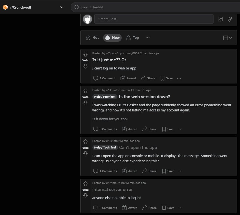 Stinolez's tweet photo. @Crunchyroll any comment on the more and more issues coming in of people cannot login to your service? https://t.co/TvKER7KJEn