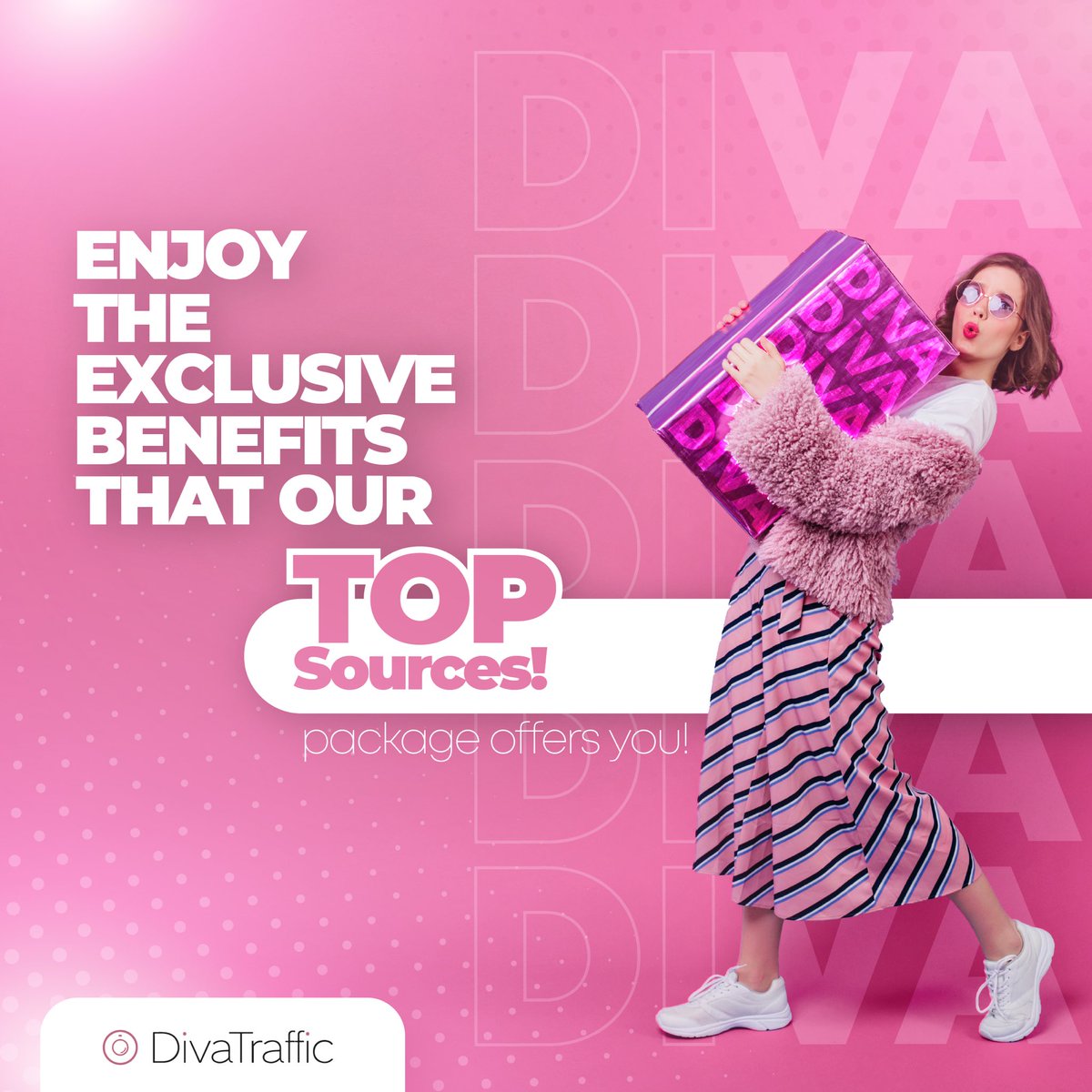 DivaTraffic's tweet photo. With our Top Sources package, you can select the best websites we work with and send traffic from them exclusively. 😉

#DivaTraffic #TrafficWeb #CamGirls #PackageTraffic https://t.co/jsQ1elcHvg
