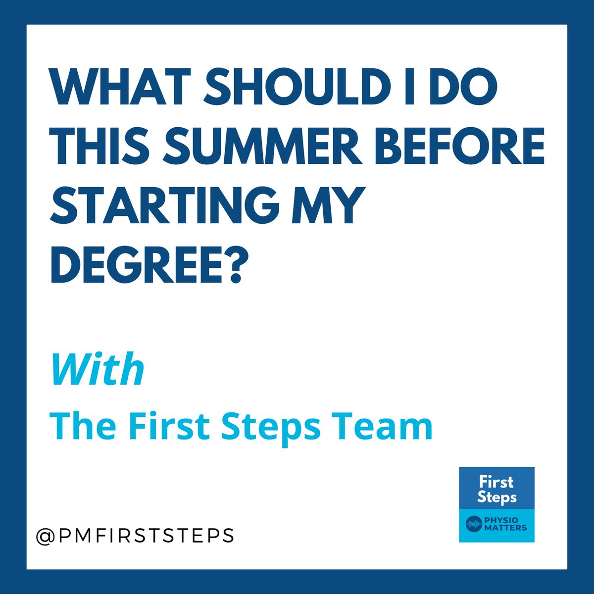 PMFirstSteps's tweet image. Are you starting a Physiotherapy degree soon? Here are some ideas for things you could do this Summer🤩 Let us know if you have any other tips!
