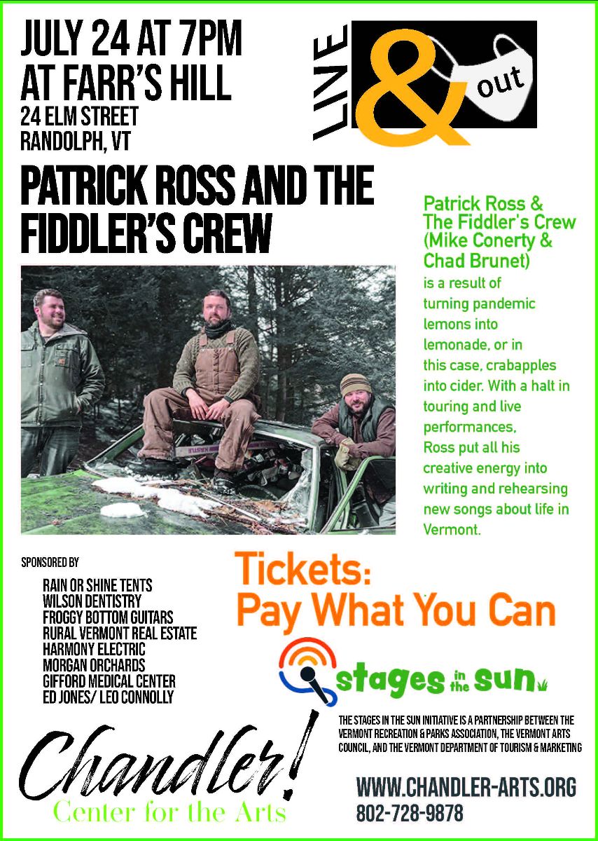 cmusichall's tweet photo. TONIGHT at Farr's Hill in Randolph Patrick Ross &amp; the Fiddler's Crew - 7PM  Live&amp;Outside! - https://t.co/JRakRD5fHz https://t.co/URkgWAr8nc