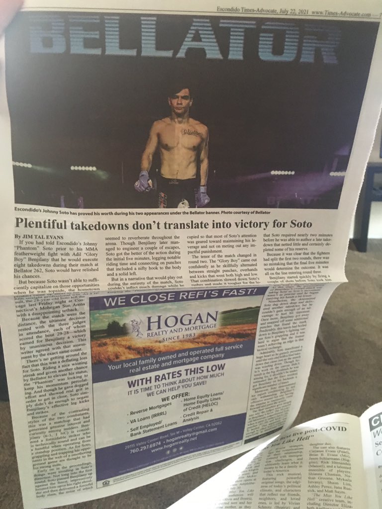 damiendodgerfan's tweet photo. @johnnyphantom_ great article about you in the Escondido times-advocate. I’m sure u know but just Incase. https://t.co/4DgwojaZRm