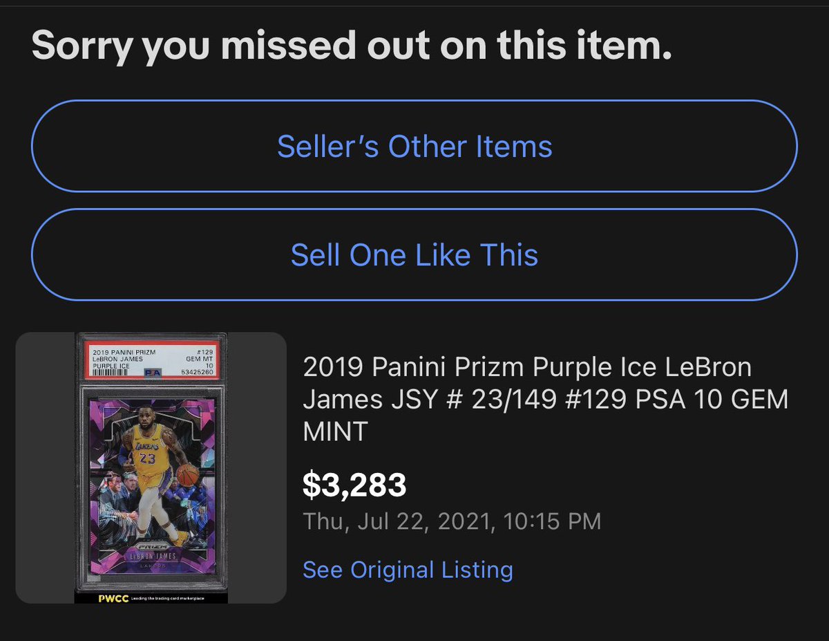 HitFactory__'s tweet image. Lets get serious real quick.. a 23/149 PSA 10 just sold for $3300 on eBay 2 days ago for $3300. I have 23/42 PSA 10!!! 

Pop 36 on the /149 versus pop 13 on /42

Let’s make a deal 👀 not $1! 
Open to SERIOUS offers!
@Hobby_Connect @HobbyConnector @HiveCards @sports_sell