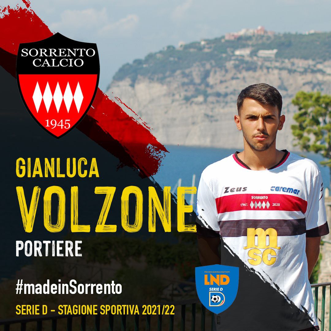 sorrentocalcio's tweet photo. โ๐ป | UFFICIALE
Gianluca #Volzone (classe 2000) difenderร il prossimo anno i pali del Sorrento! ๐งค
#madeinSorrento ๐ดโซ https://t.co/PDUyqKj7s3