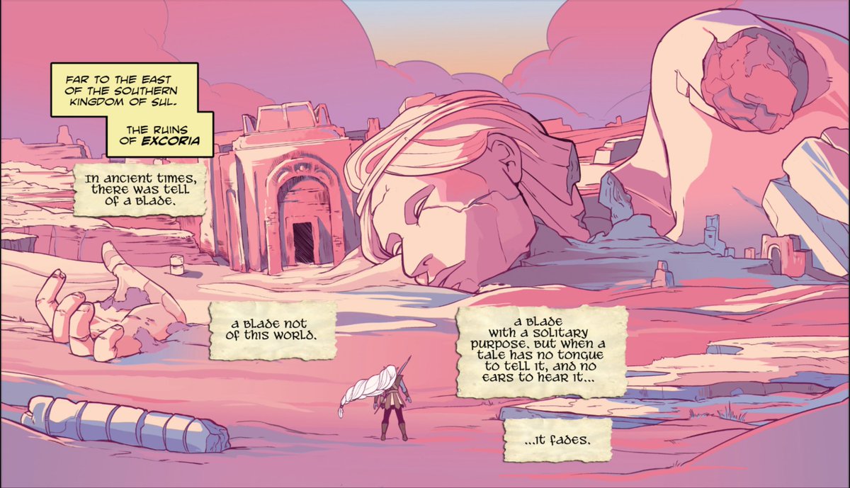 CJPendragon's tweet image. Let’s just talk about how effing perfect this panel from A. GUARDIAN is.

Beautiful storytelling, gorgeous art (LOOK AT IT) and those letters are just outstanding.

10/10

Written: @EastinDeverna 
Art: @HijackedKay 
Letters: @ShawnDaley