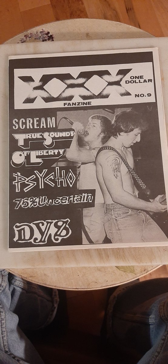 CoolOldSwag's tweet photo. 1984 XXX Fanzine #9 from Boston by Mike Gitter. Always a good mag to track down back then. He was big on the crossover thing. DYS on the cover, Brian Walsby art on the back, the "new" TSOL's Boston debut. #punk #fanzine #bostonhc
#DYS #brianwalsby #crossover
#thrash #thrashmetal https://t.co/mv6vDLo12c