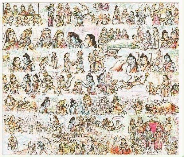 VertigoWarrior's tweet photo. Ramayan in a single frame. Jai Shree Ram 🙏 https://t.co/fyWmpua109