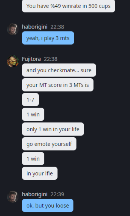 Today in qualifier, I was devastated, I couldn't play the next game, I'm thinking about quitting, because I played for fun. <a href="/PlayHearthstone/">Hearthstone</a> <a href="/PlayNiceHS/">PlayNiceHS</a> <a href="/HSesports/">Hearthstone Esports</a> 
please don't destroy other players' dreams when you lose <a href="/Fujitorahs/">Kaan Çekli</a>